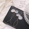 Elegant Tassel Petal Earrings: Semi-Transparent Flower Pendant, Simple Yet Exquisite Design for Women