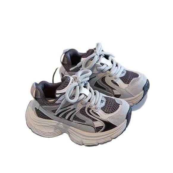 Children's sports shoes men's shoes 2025 spring new middle-aged and older children's mesh casual shoes running shoes girls' dad shoes