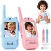 Kinder Video Walkie Talkie, 2er-Pack, mit Farbdisplay und Kamera, wiederaufladbar, für Jungen und Mädchen ab 3 Jahren, 200 m Reichweite, ideal