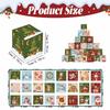 24pcs Mini Advent Calendar Boxes Vintage Xmas Numbered Decorative Boxes  Festival Decor