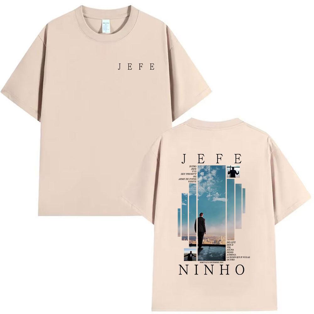 

Rapper Ninho Jefe Album 2026 Graphic T Shirts Unisexs Women High Quality Fashion Retro Tshirt Hip Hop Oversized Tees Streetwear 4XL
