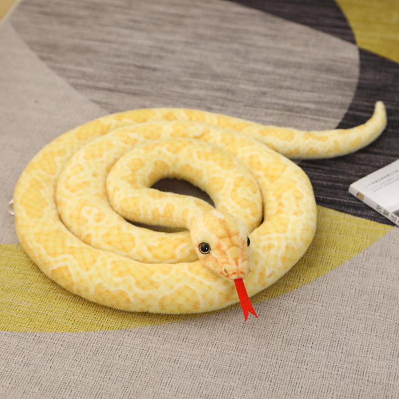 Peluche Realistico di Serpente Grande Pitone Animale di Peluche Per Bambini Bambola Scherzo Spaventosa