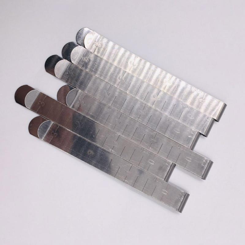 5Pcs Ruled Hemming Clips Metal Sewing Clips with 3" Engraved Measuring Ruler Perfect for Hemming Quilting Fabric Binding