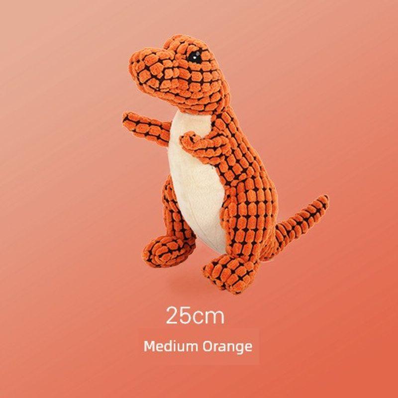 

Huayuan Pet Supplies Dog Bite the Toy Dog Sounding Toy Pet Toy Stuffed Dinosaur Dog Toy In Stock Medium (Orange)