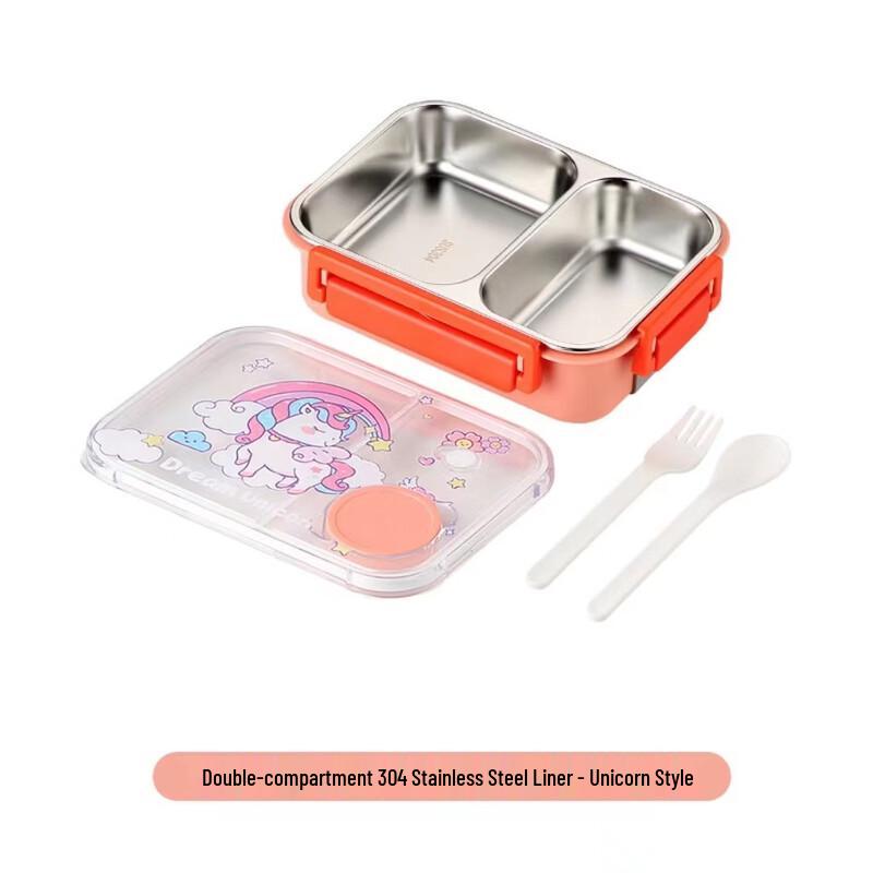 OLOEY Cartoon Astronaut & Dinosaur Lunch Box