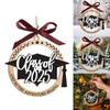 Safe Nontoxic 2026 and 2025 Memorial Wooden Sign Graduation Pendant Easy To Assemble for Party Decoration