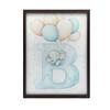 Poster Letter B With Balloons Poster Letter B With Balloons, 70X100 Cm, Dark Brown Wooden Frame, 230 Gsm Matte Paper