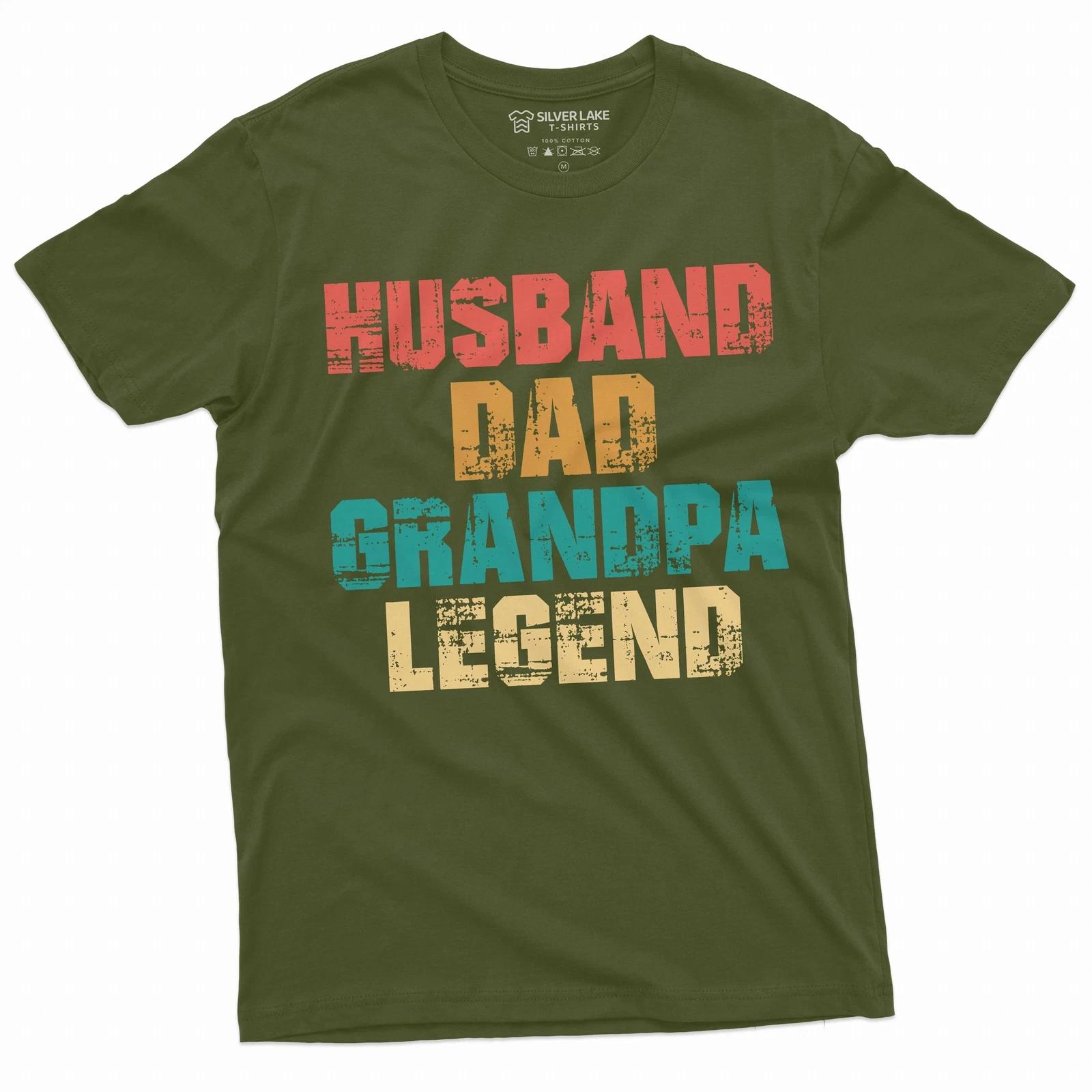 Funny Husband Dad Grandpa Legend T-shirt Birthday Gift Tee Father s day shirt XL