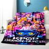 KPop Dämonenjäger Muster Decke für Heimdekoration, Bett, Sofa, Auto Reisen, Camping, Geeignet für Alle Jahreszeiten, Geburtstags-Weihnachtsgeschenk