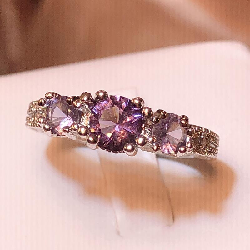 New White Zircon Engagement Promise Ring Rainbow Crystal Multicolor Birthstone Ring Vintage Silver Color Wedding Rings For Women