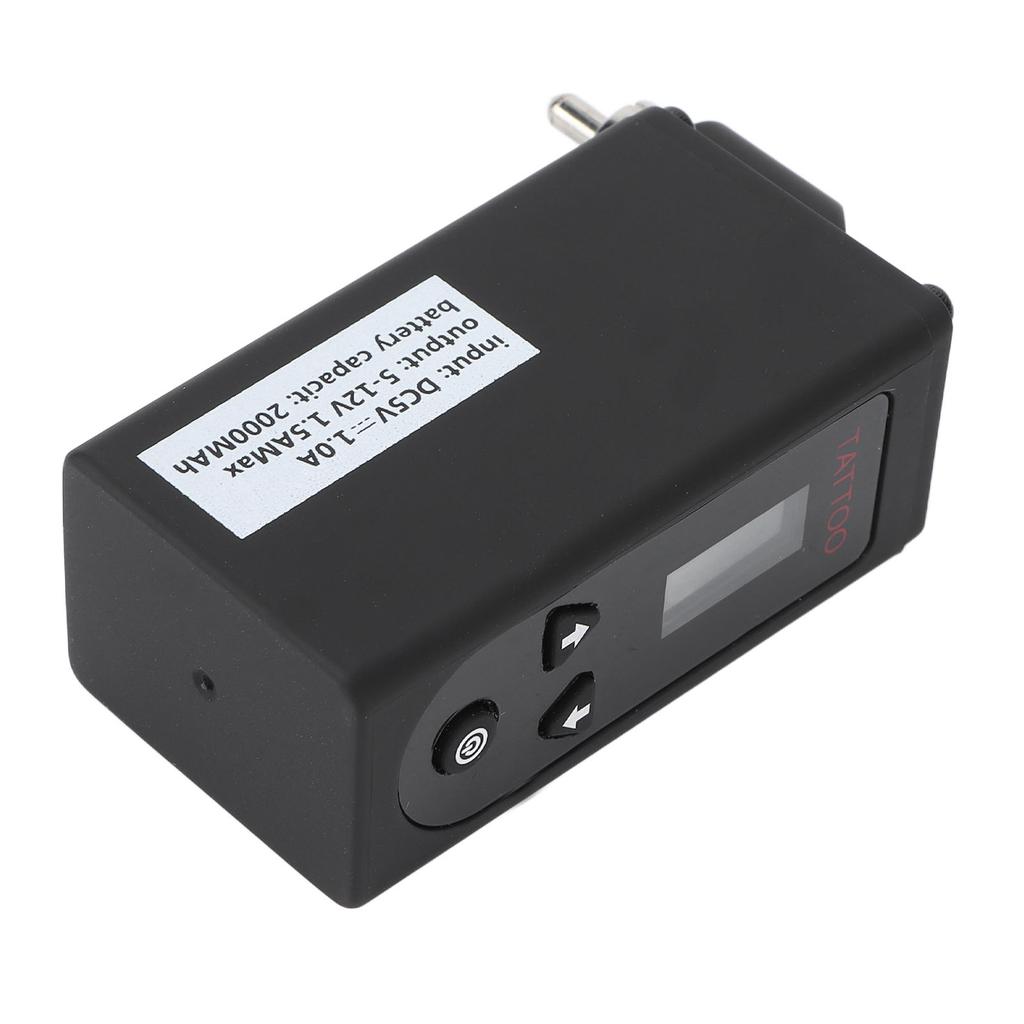 Cordless Tattoo Power Supply LCD Display Screen 8V 10 Hours Tattoo Adjustable Voltage