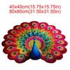 Soft Peacock Carpet Non-slip Door Gasket Portable Blanket  for Living Room Tea Table Bedside