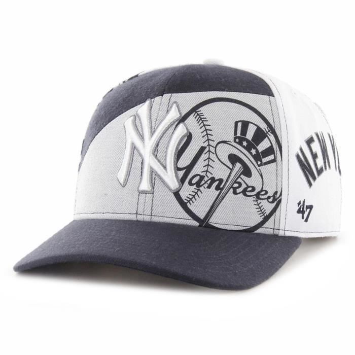 Casquette 47 Brand Deep Profile Snapback - PATCHWORK NY Yankees - Homme - Blanc - Automne / Hiver - Sportswear