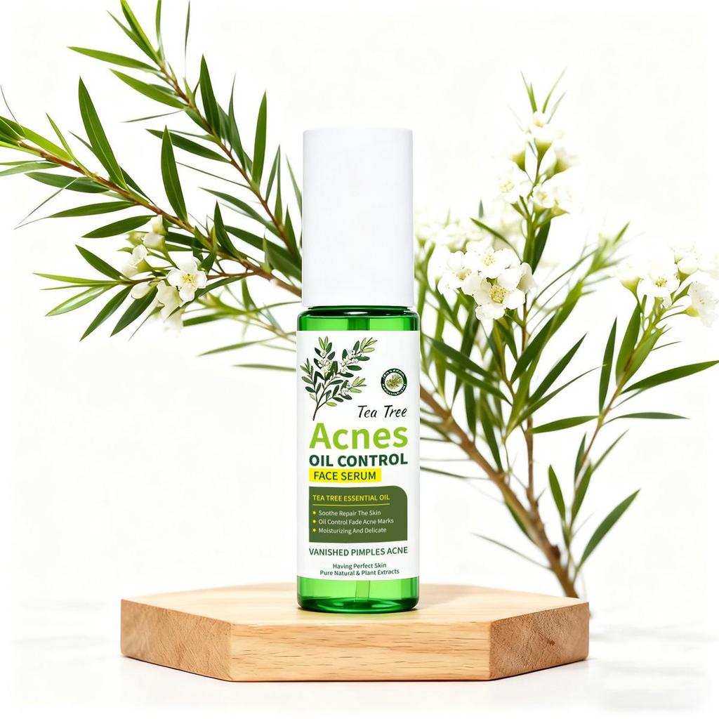 Set Viso Tea Tree Controllo Acne: Tonico, Siero, Maschera all'Argilla, Gel