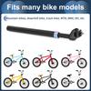 INFINAUTO Bicycle Seatpost Bicycle Saddle Post Seat Tube Aluminum Alloy Black Shock Absorption 31.6x350mm