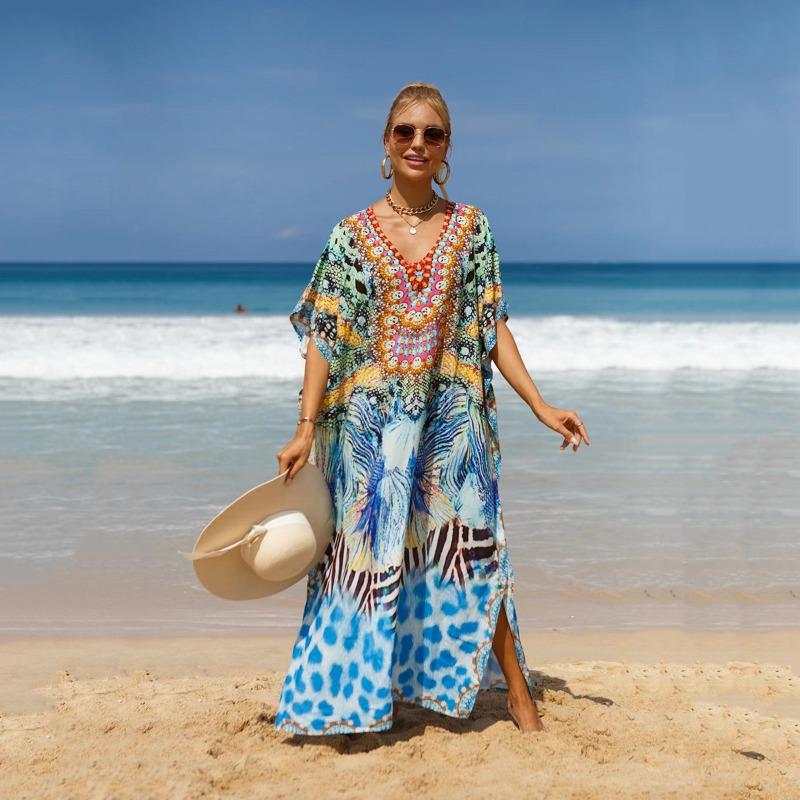 Damskie narzutki plażowe Czeska sukienka plażowa Sukienki w dużych rozmiarach