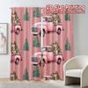 Set Of 2 Flat Printing Jit Curtains Without Rod Festive Truck Journey Fashionable Chic Polyester Curtain Made