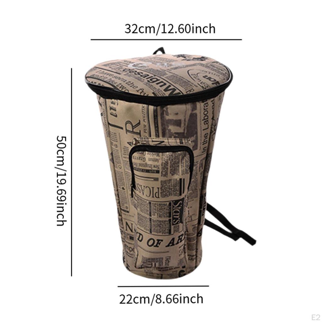 Drum Gig Bag Waterproof African Shoulder Carry Case Backpack for 10Inch
