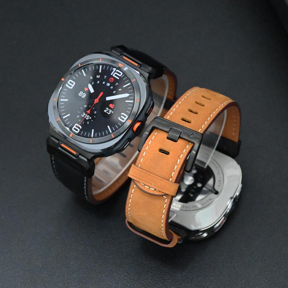 Leather Business Band For Samsung Galaxy Ultra Watch 47mm Quick Fit Strap Correa For SAMSUNG GALAXY ULTRA 7 47MM Luxury Bracelet