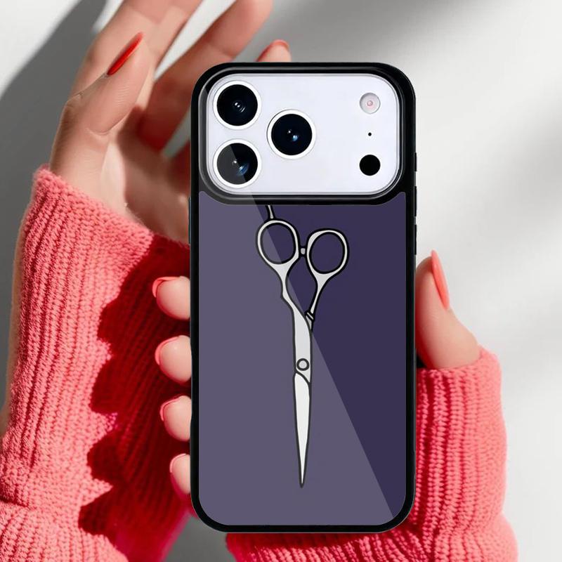 Hair Scissors Coque Phone Case for iPhone 17 16 15 14 13 Pro Max Back Cover for 12 11 Pro Coque