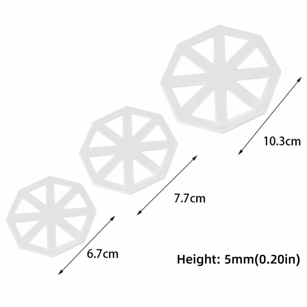 3pcs PP Cookie Mold Triangle Flag Shape Cake Decorating Mold Flag Cutting Mold  Cake Toppers