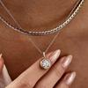 Original S925 Sterling Silver Jewelry: Gold-Plated Chain Set with Zircon Earrings for Women