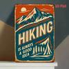 Vintage Travel Hiking Metal Poster 8x12 Inch Garage Wall Decor Tin Sign