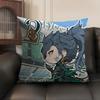 Ji Yan Cute Wuthering Waves Cushion Cover Natural Linen Organic Fabric DoubleSided Printing Sofa Home Decor Gift Pillow Case