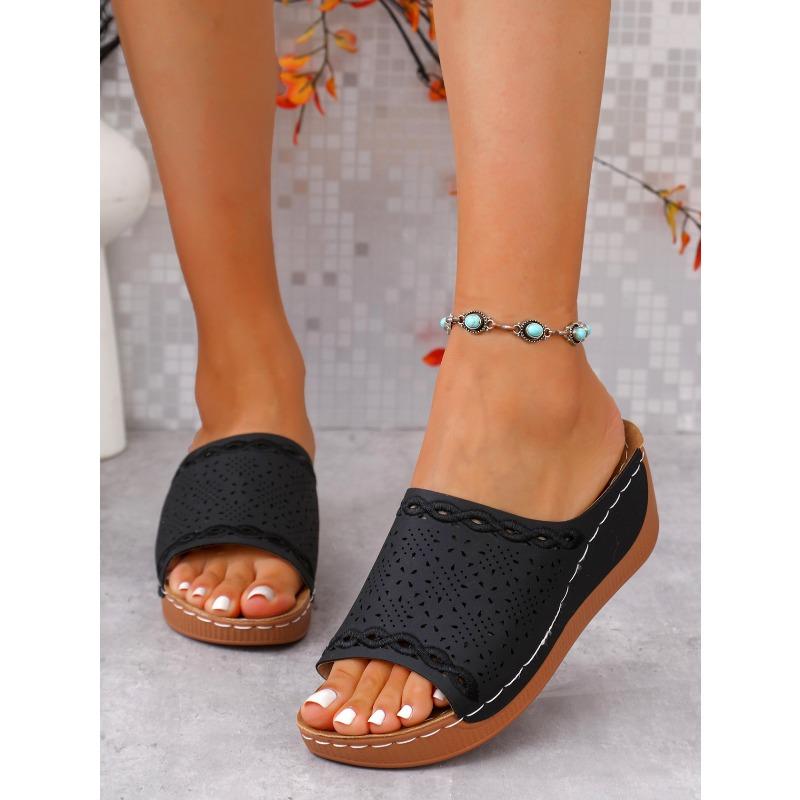 2025 Summer New Arrival Women's Sandals Strappy Flat Sandals Women's Open-Toe Sandals Women's Wedge Sandals