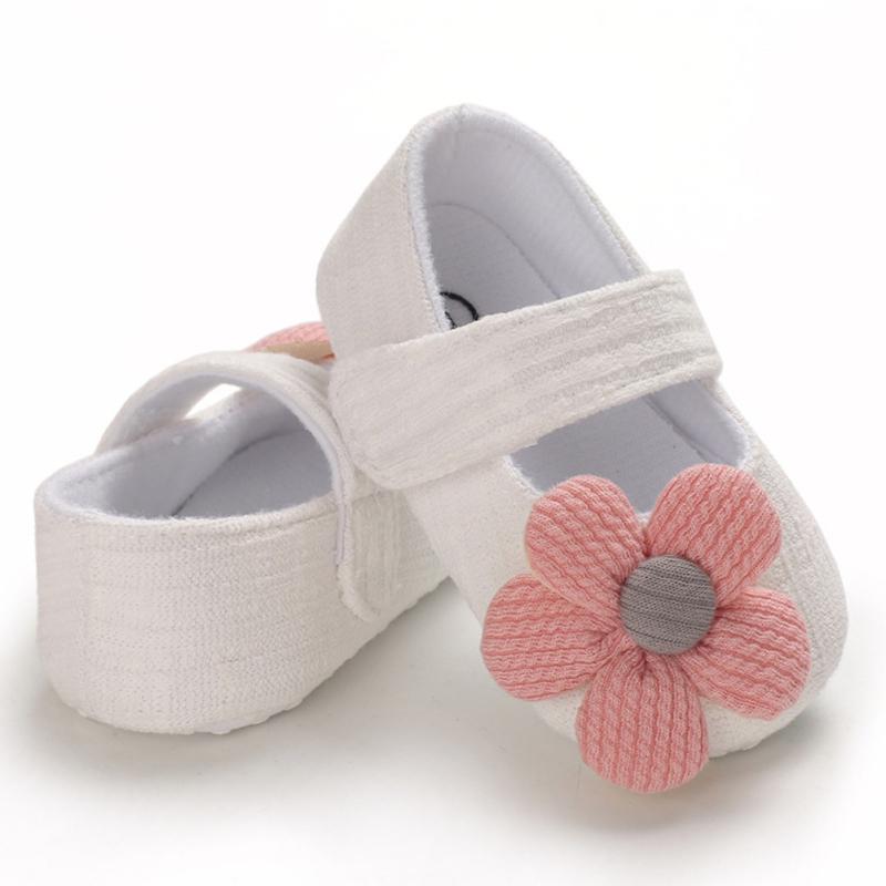 Cute Flower Soft Sole Non-Slip Prewalker Princess Shoes for Kids Baby Toddler Girls