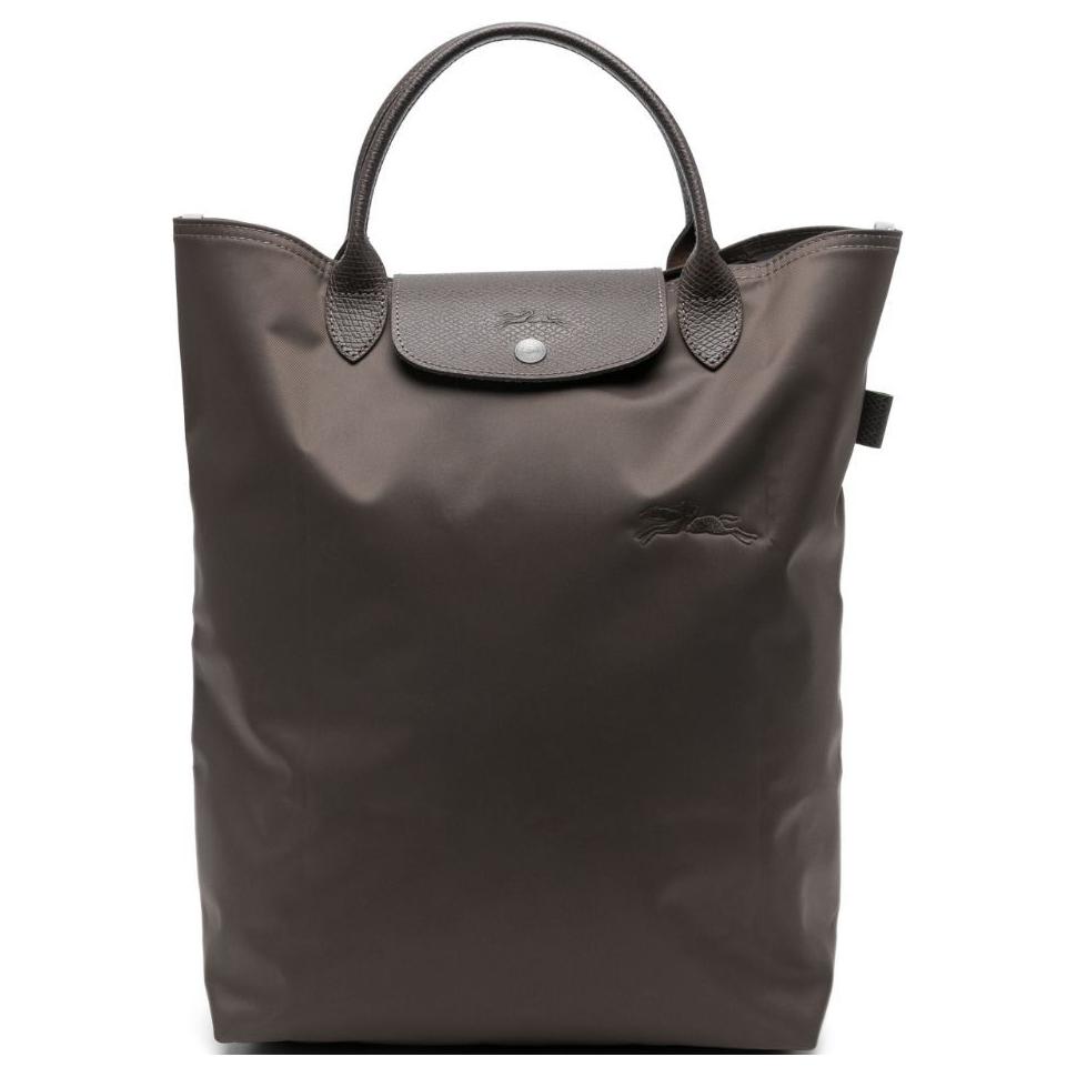 

Longchamp Le Pliage Green Logo Button Closure Canvas Tote Bag Women Tote Brown 10168919813 Basic Set (Bag)