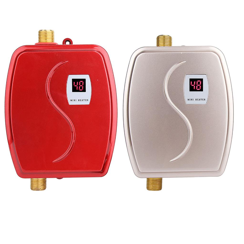 Instant Water Heater,3800W Mini Electric Tankless Hot Water Heater,Durable,Elegant and Fashionable for Bathroom Kitchen Washing