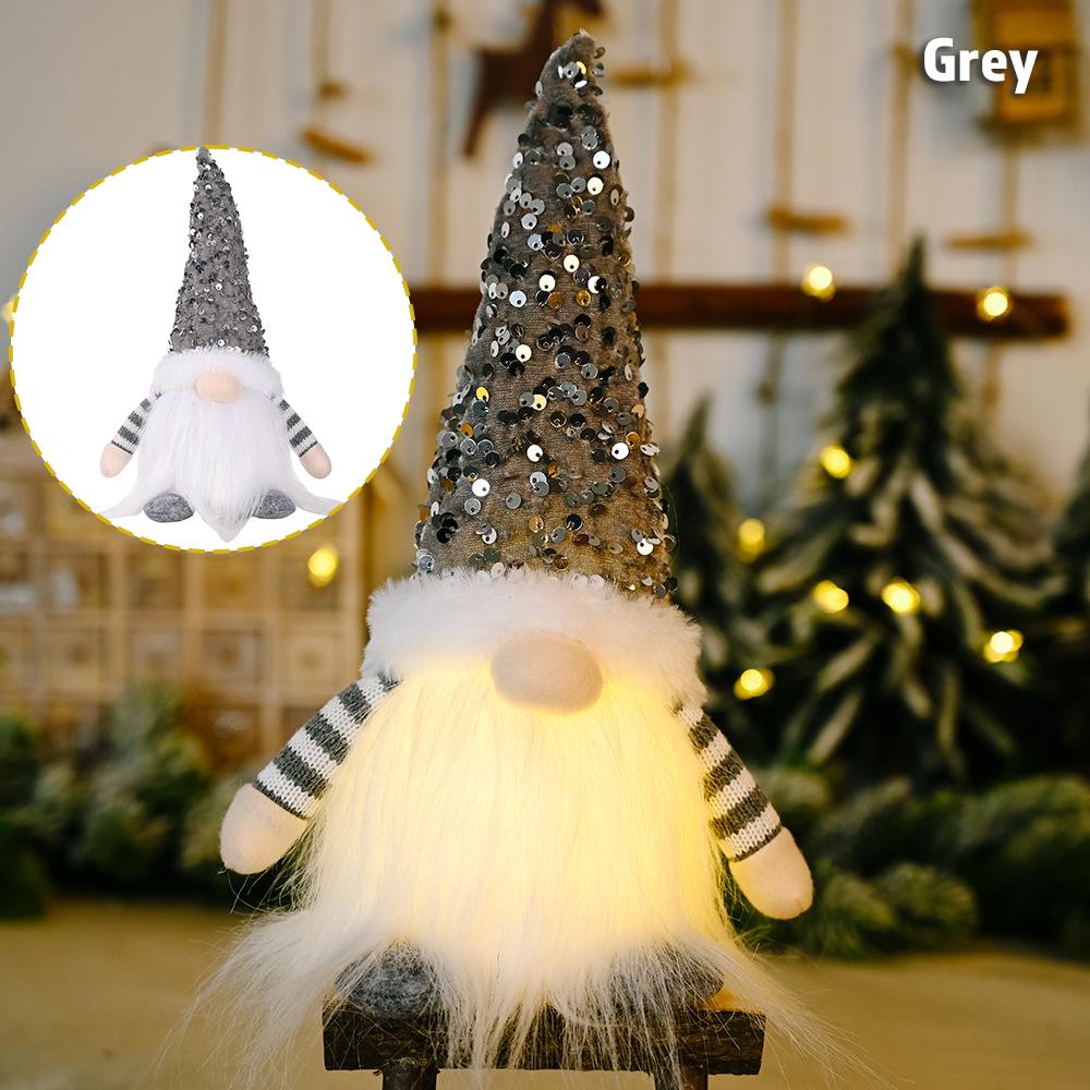 1~4pcs 2026 Christmas Decorations Glowing Gnome Knitted Doll with Led Night Light for Home Xmas Decor Navidad New Year 2027 Gift