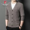 Pierre Cardin Men's 100% Pure Wool Thick Knit Cardigan
