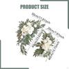 2 Pieces Artificial Flower Swag Floral Backdrop Rustic Hanging Handmade Silk Flowers Wedding Arch
