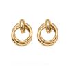 European and American Retro Textured Double-Layer Winding Earrings