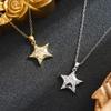 Stainless Steel Titanium Star Rhinestone Pendant Clavicle Chain - Light Luxury Fashion Accessory