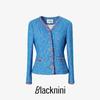Blacknini Yin Waffle/Li Li Set British Fabric Hand-Woven Tweed Outwear/Shorts