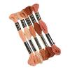 MYmama Embroidery Thread 5 Colors Set Approx. 8m No. 25 (Dull Orange To Brown 162-11)