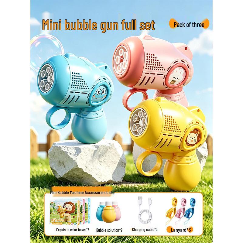 2026 Rechargeable Mini Pocket Bubble Gun: Children's Automatic Handheld Toy