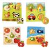 Montessori Baby Toys 3D Wooden Puzzles Children'S Hand Scratch Board Game Kids Early Learning Education Fruit Cognitive Plaything