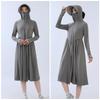 Outysky Long Sun UV Perfect for Outdoor and and Fall UV One Dark Women's Hoodie, Lightweight, Quick-Drying, Cooling, Protection, Commuting,