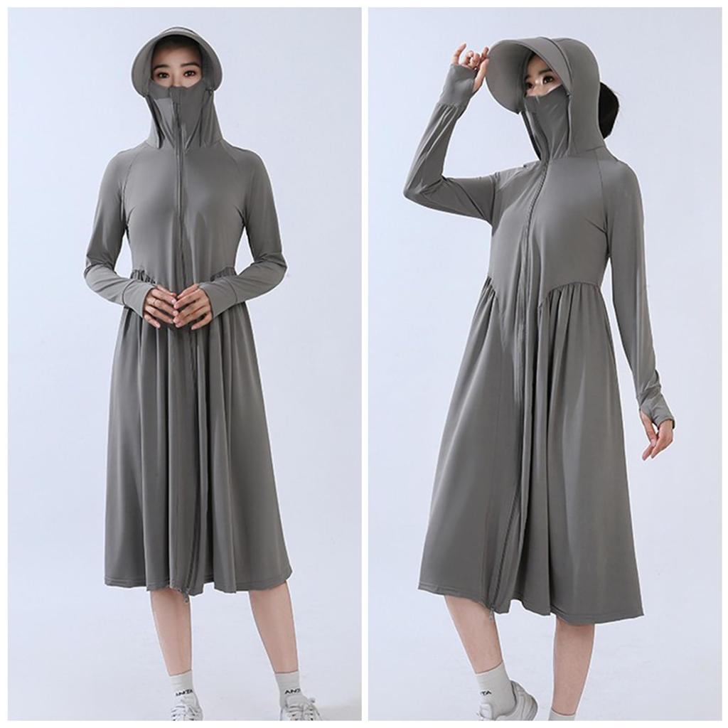 Outysky Long Sun UV Perfect for Outdoor and and Fall UV One Dark Women's Hoodie, Lightweight, Quick-Drying, Cooling, Protection, Commuting,