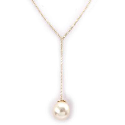 [E7053] - 'Unique' White Gold-Plated Necklace