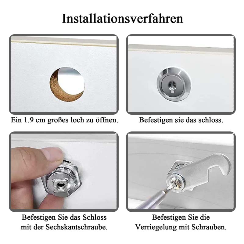 Equipped with Four Keys and 5 Different Locking Plates, Cabinet Doors and Furniture Locks