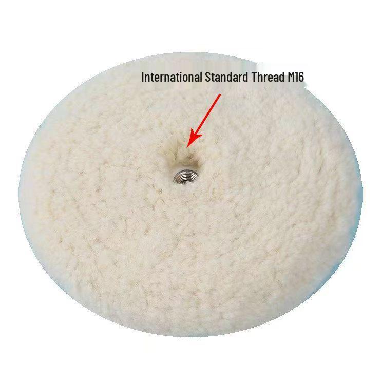 Dual-Sided Wool Polishing Disc for Car Mirrors and Waxing