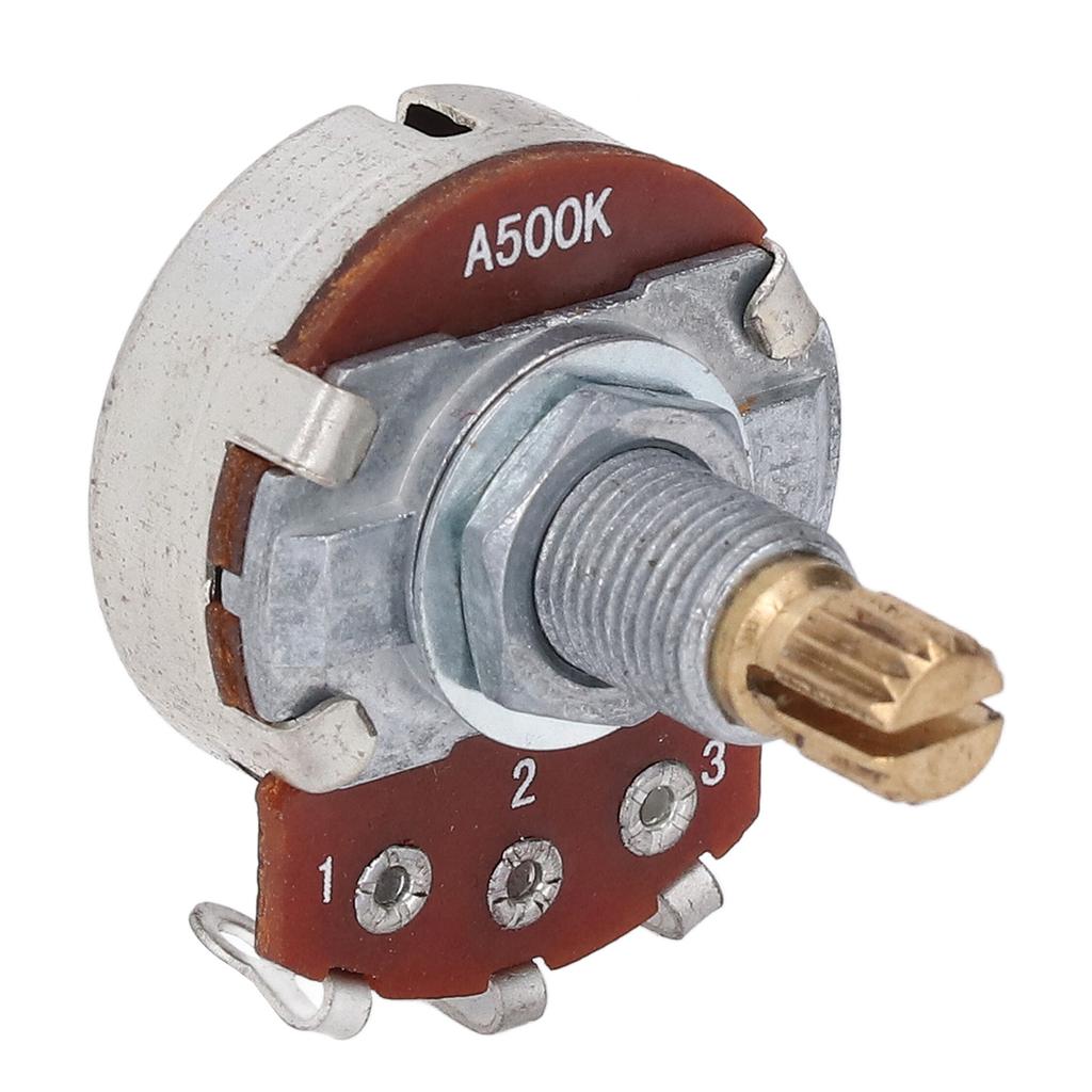 Mini Guitar Potentiometer 500K Sound Volume Taper Pot Metal Bass Replacement Parts