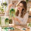 Σετ Δημιουργίας Φυτών σε Γλάστρα DIY, Σετ Χειροτεχνίας με Χάντρες, Πράσινο Σετ Χειροτεχνίας με Χάντρες, Κρεματό, Χαλαρωτικό Χόμπι, Σετ Δημιουργίας για Ενήλικες, Χειροποίητο Δώρο, Διακόσμηση Γραφείου στο Σπίτι