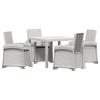 Garden Dining Set 5 Pcs White and Anthracite PP