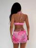 European & American Style Tie-Dye Backless Bodycon Bikini Three-Piece Set (2026 Resort Collection)